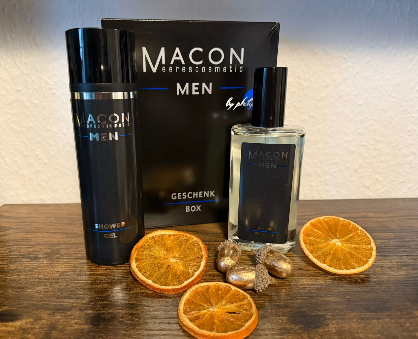 MACON MEN Geschenkset mit Showergel und Eau de Toilette – Erfrischende Pflege und maskuliner Duft für Männer, ideal als Geschenk oder für die tägliche Pflegeroutine