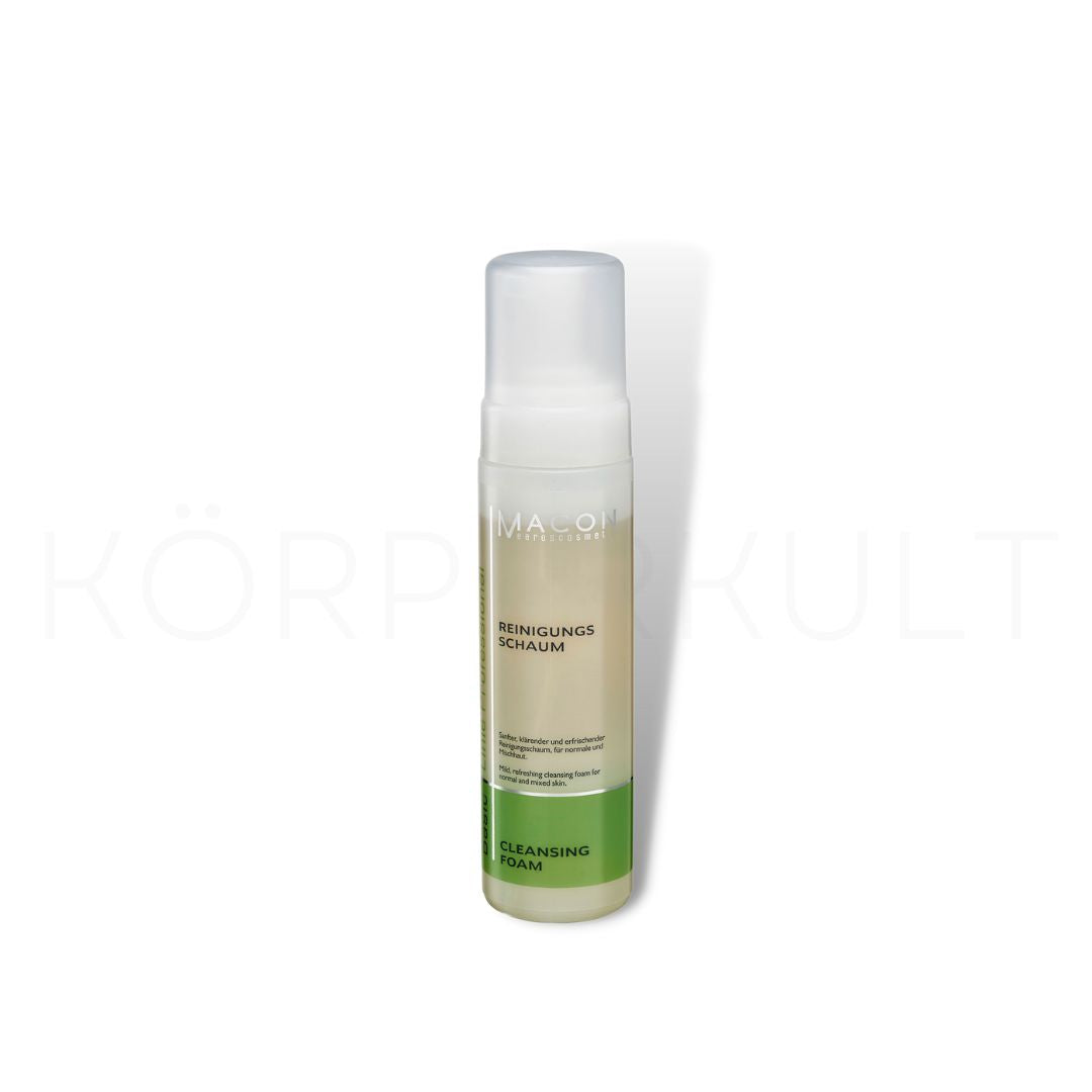 Flasche des 200 ml Reinigungsschaums, ideal für die sanfte und erfrischende Reinigung normaler und Mischhaut.