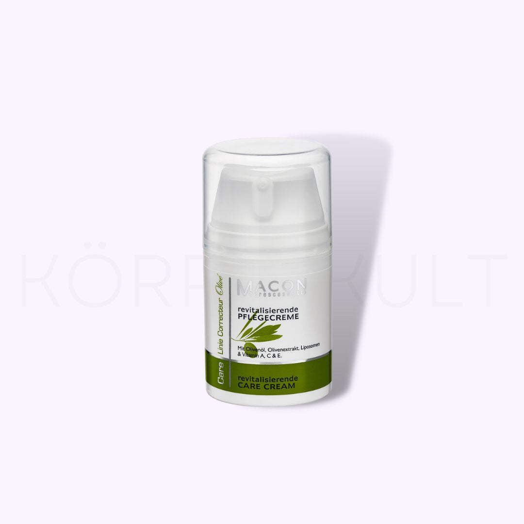 Macon Meerescosmetic Olivè Revitalisierende Pflegecreme 50ml - Rückansicht der Verpackung