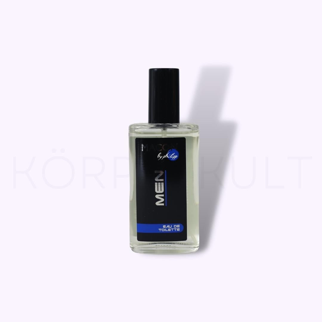Verpackung und Flasche des Macon Meerescosmetic Men Eau de Toilette.
