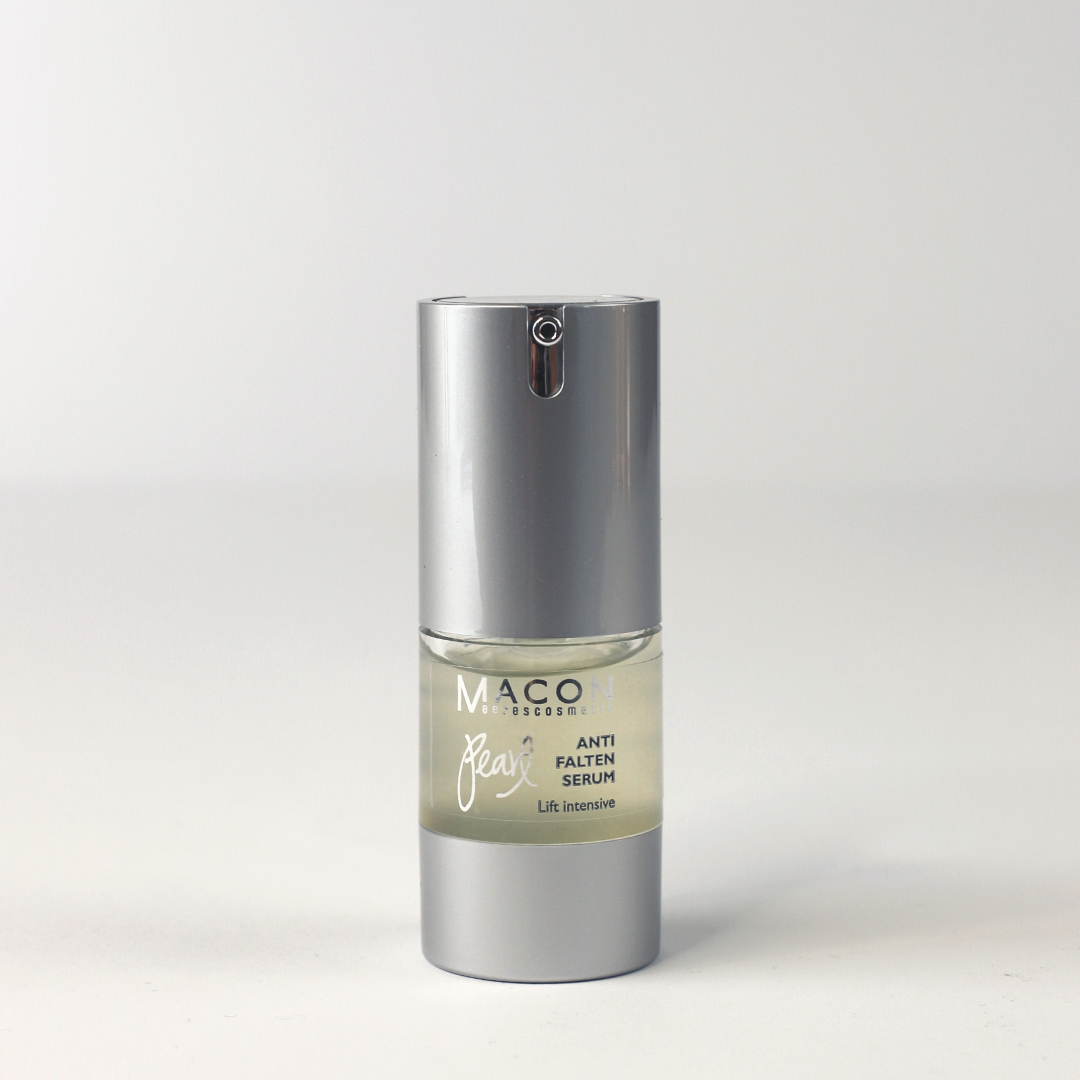 Macon Meerescosmetic Pearl Anti-Falten Serum Lift Intensive - Flakon und Verpackung, hochwertige Pflege für straffe Haut