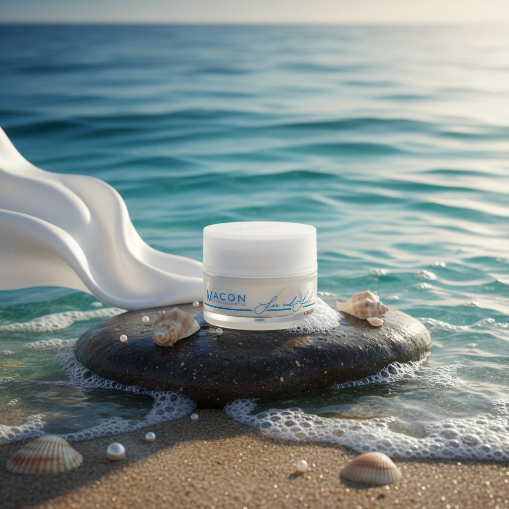 MACON Sea & Silk Creme am Meer – luxuriöse Feuchtigkeitspflege mit marinen Wirkstoffen für trockene Haut