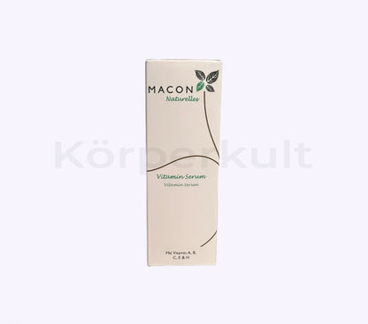 Flasche mit 30 ml Vitamin Serum, ideal für die umfassende Versorgung der Haut mit wichtigen Vitaminen und Nährstoffen.