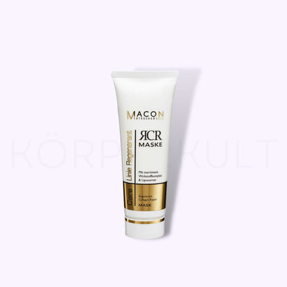 Detailansicht der luxuriösen Verpackung und Konsistenz der Anti-Aging-Maske.