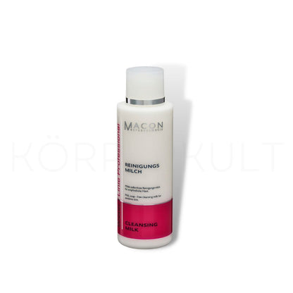 Flasche der 200 ml Reinigungsmilch, ideal für die schonende und seifenfreie Reinigung trockener und empfindlicher Haut.