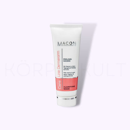 Macon Dermanorm Peelingmaske - Ansicht der Tube, effektive Peelingmaske für eine verfeinerte Hautstruktur, 50 ml