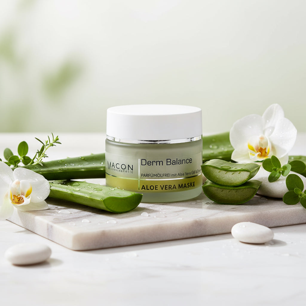 Macon Derm Balance Aloe Vera Crememaske - Produktbild, reichhaltige und regenerierende Pflege, 50 ml