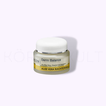 Macon Derm Balance Aloe Vera Nachtcreme - Produktbild, intensiv pflegende Nachtcreme mit Aloe Vera und Vitamin A, 50 ml