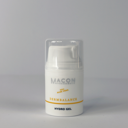 Macon Derm Balance Aloe Vera Feuchtigkeitsgel - Ansicht des Pumpspenders, feuchtigkeitsspendende Pflege
