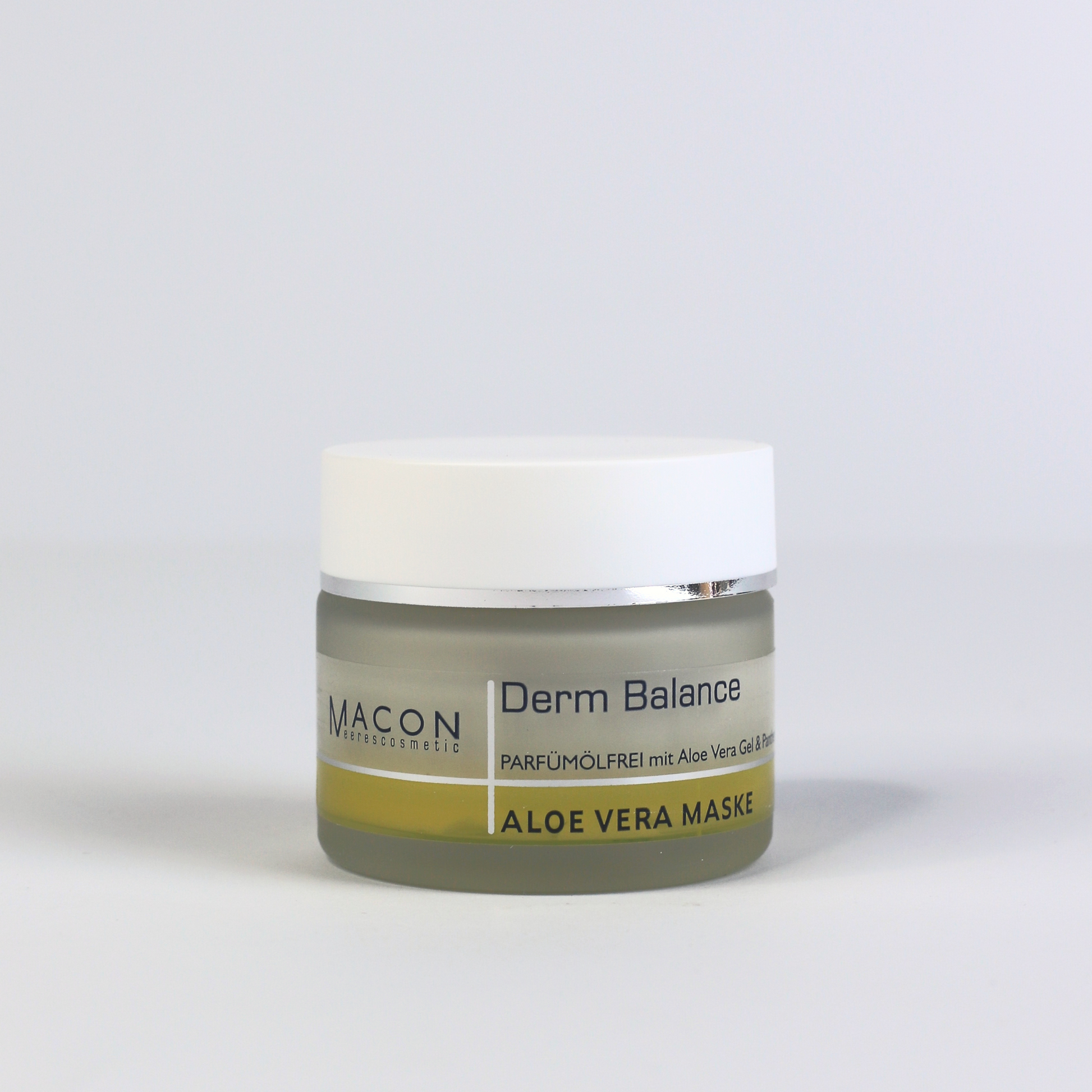 Macon Derm Balance Aloe Vera Crememaske - Ansicht des Tiegels und der Verpackung, 50 ml